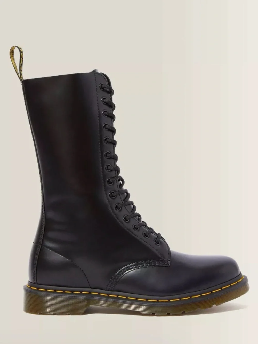 Dr. Martens Classic 1914 Smooth Black 14-eye Lace-up Boots, Mens size 9, EU 42